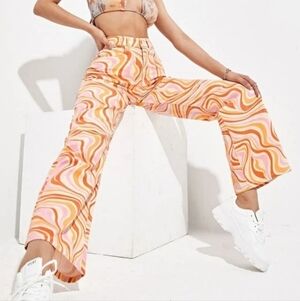 Rue21 Swirl Print High-Rise Skate Jeans NWT